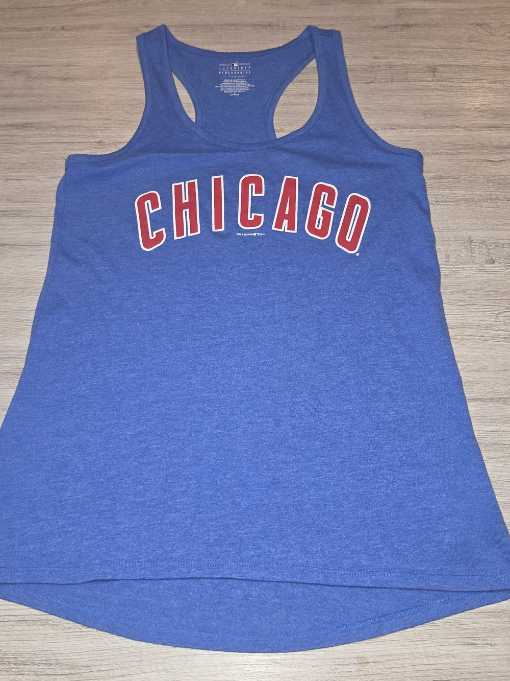 Genuine Merchandise Razor Back Tank Top Chicago Cubs Women's Blue Size S